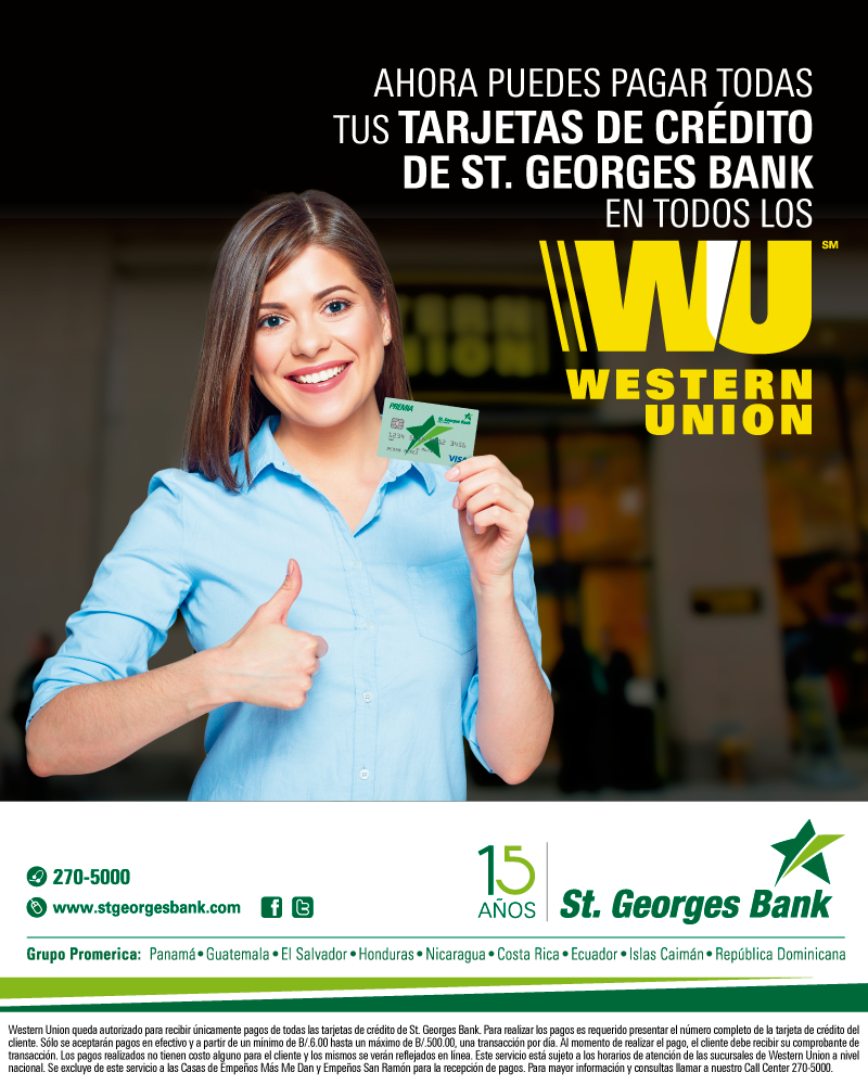 Paga todas tus Tarjetas de Crédito en todos los Western Union